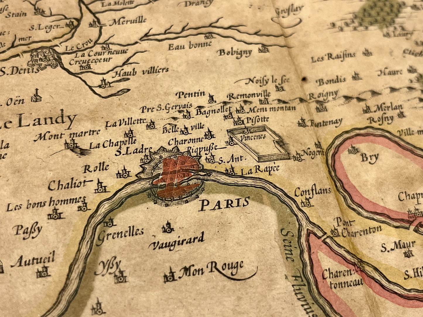 Carte ancienne Paris par Willem Blaeu