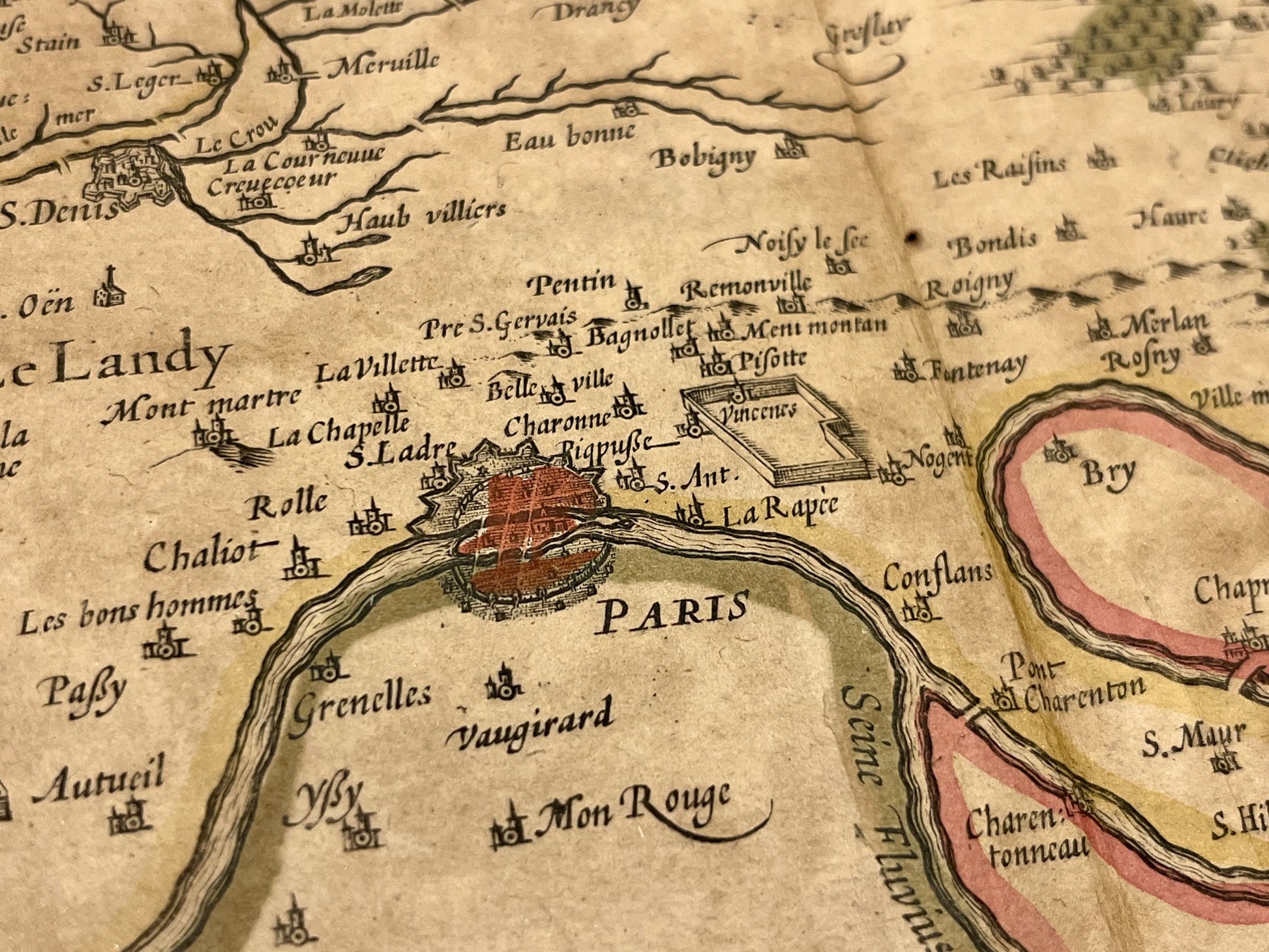 Carte ancienne Paris par Willem Blaeu
