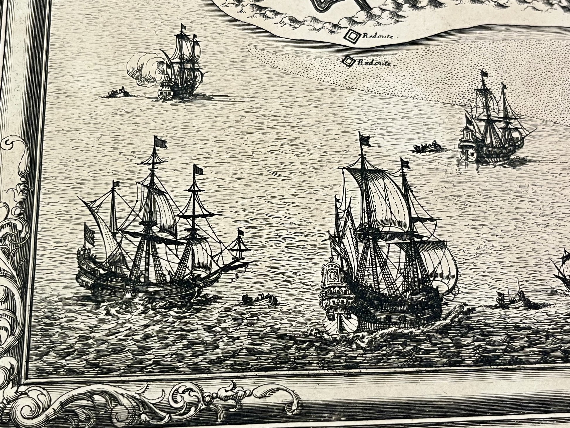 Carte ancienne Pas-de-Calais bateaux