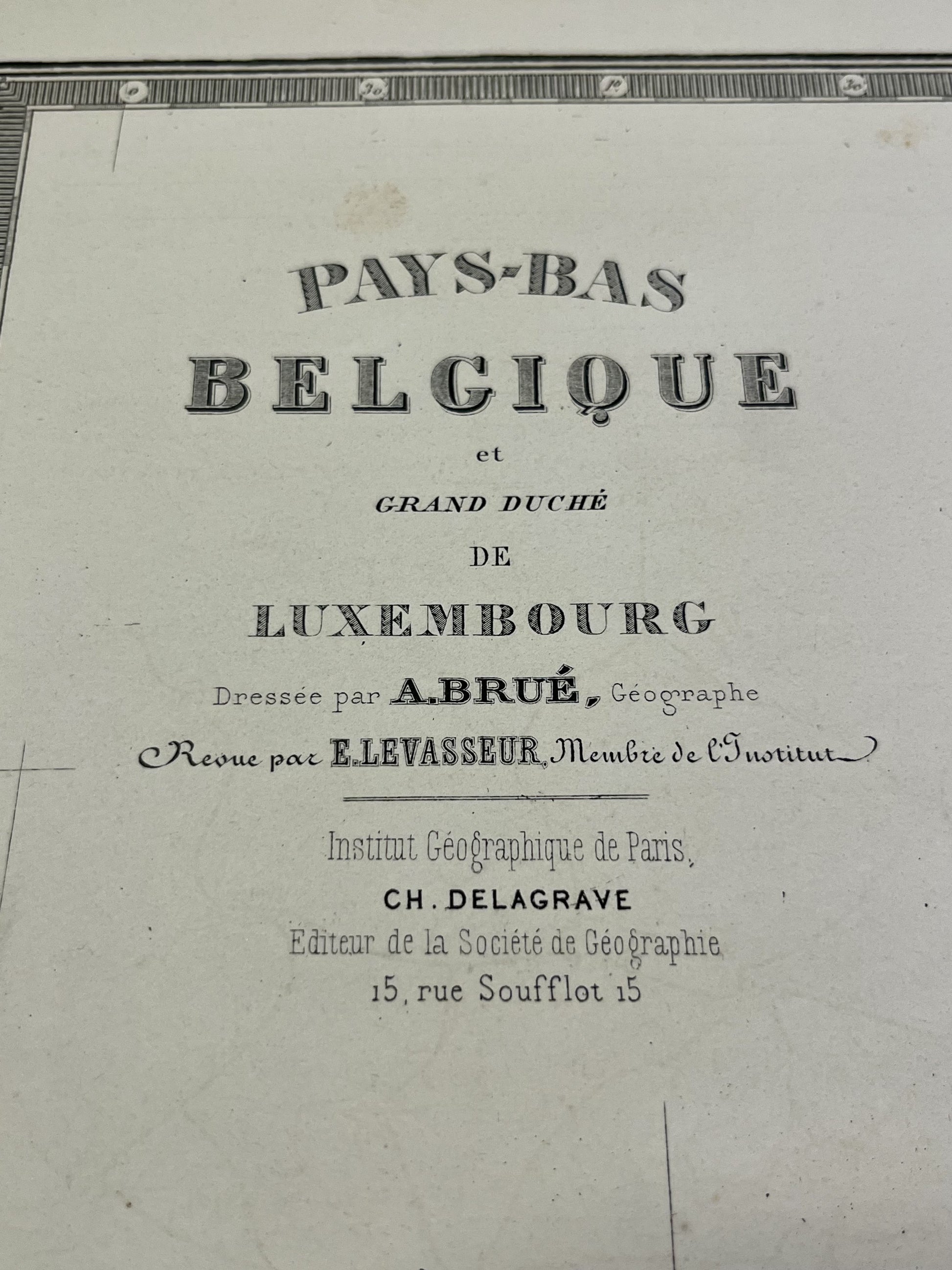 Carte ancienne Pays-Bas Belgique par Brue