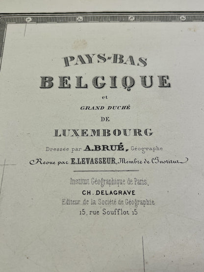 Carte ancienne Pays-Bas Belgique par Brue