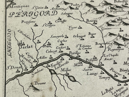 Carte ancienne Perigord Sarlat