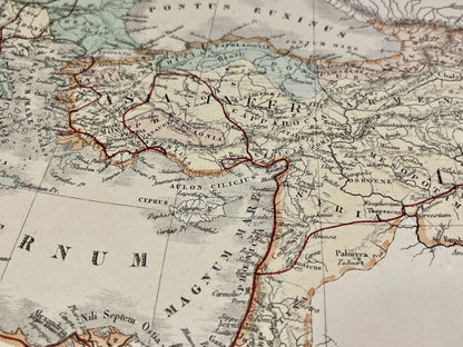 Carte ancienne Perse Alexandre le Grand