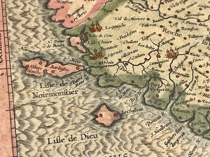 Carte ancienne Poitou par Gerard Mercator