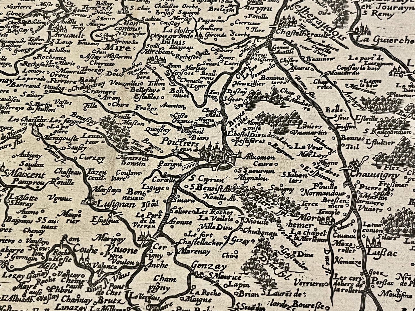 Carte ancienne Poitou par Pierre Rogier