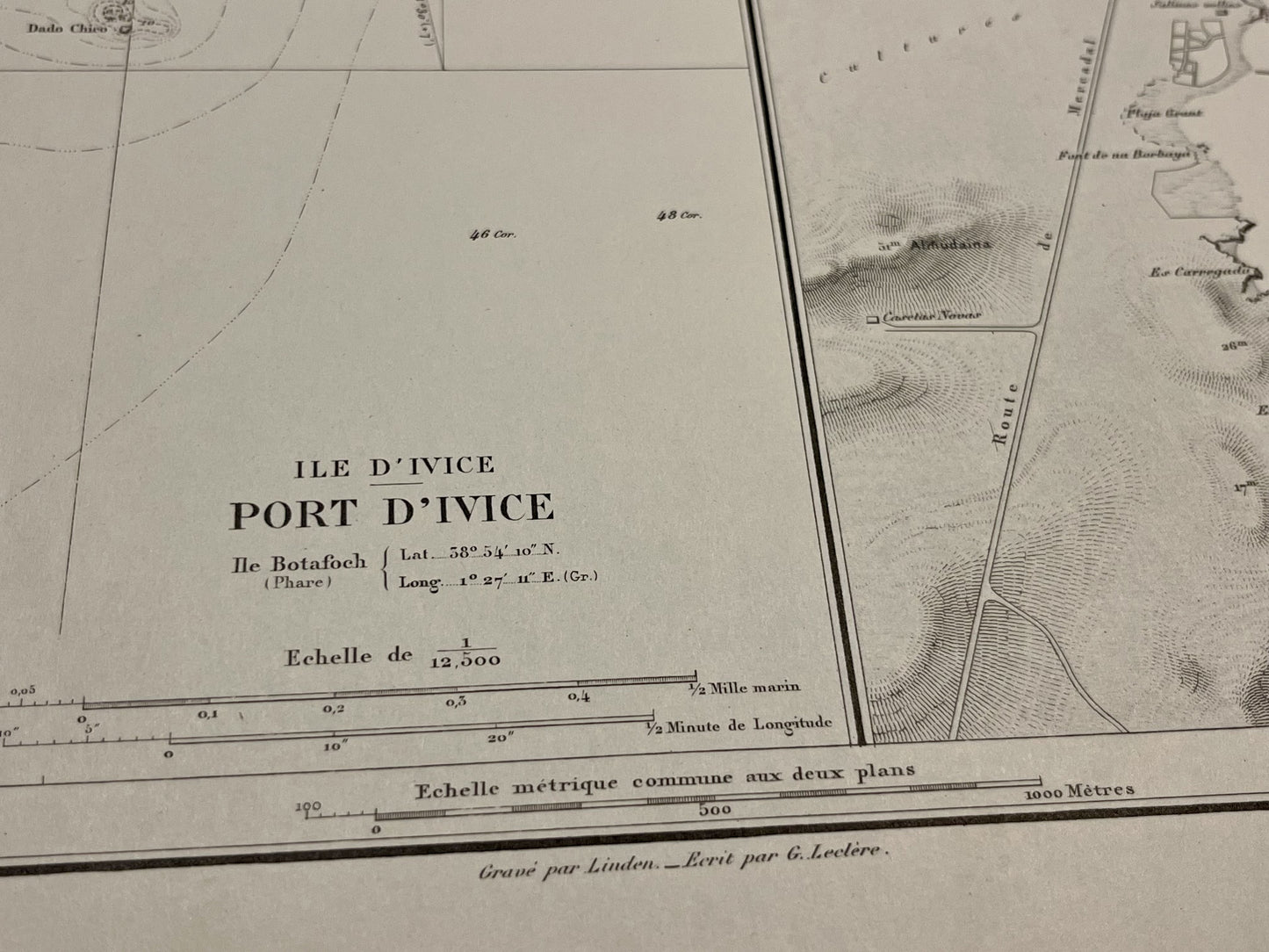 Carte ancienne Port Ibiza