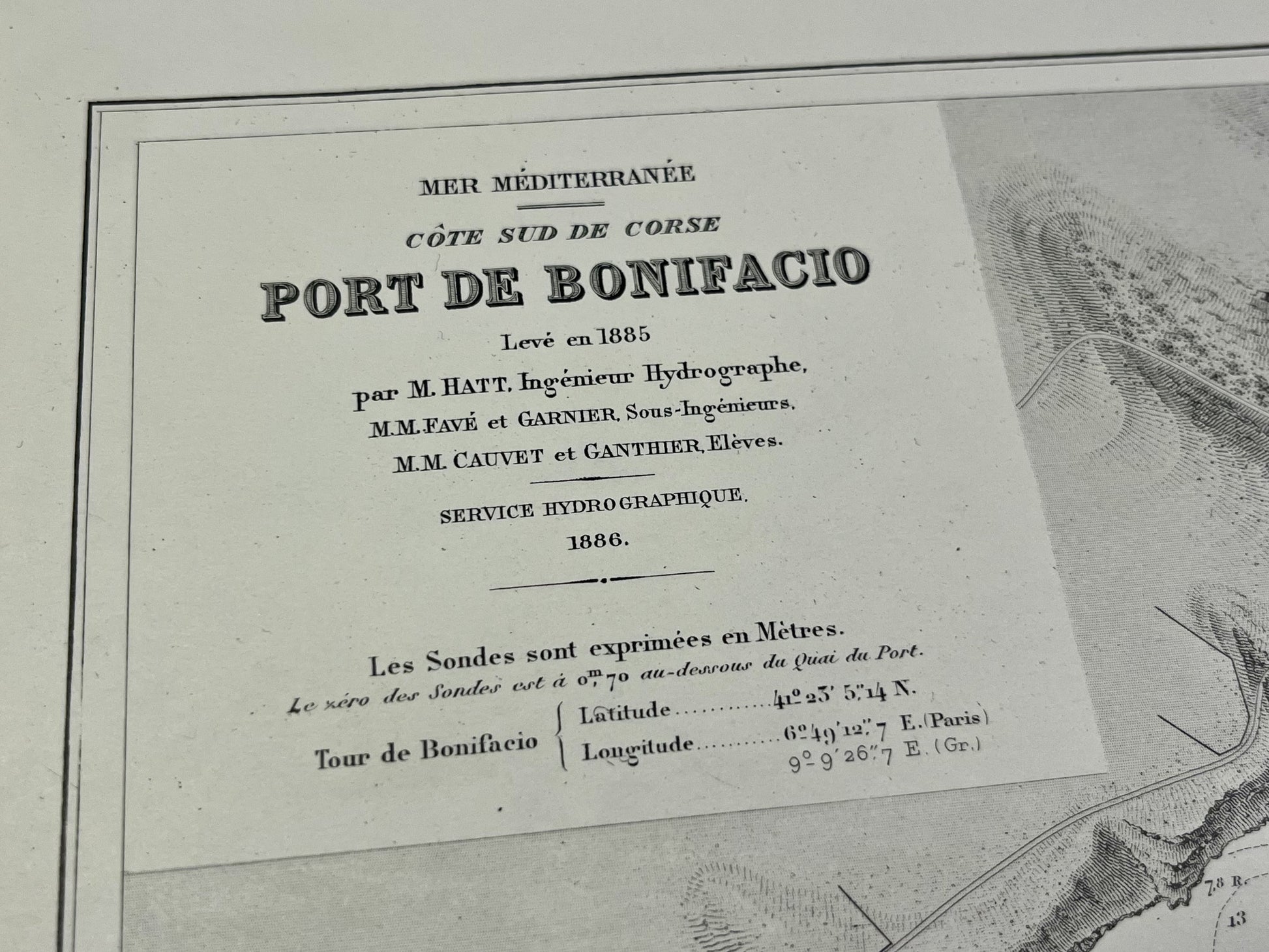 Carte ancienne Port de Bonifacio