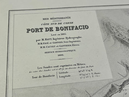 Carte ancienne Port de Bonifacio