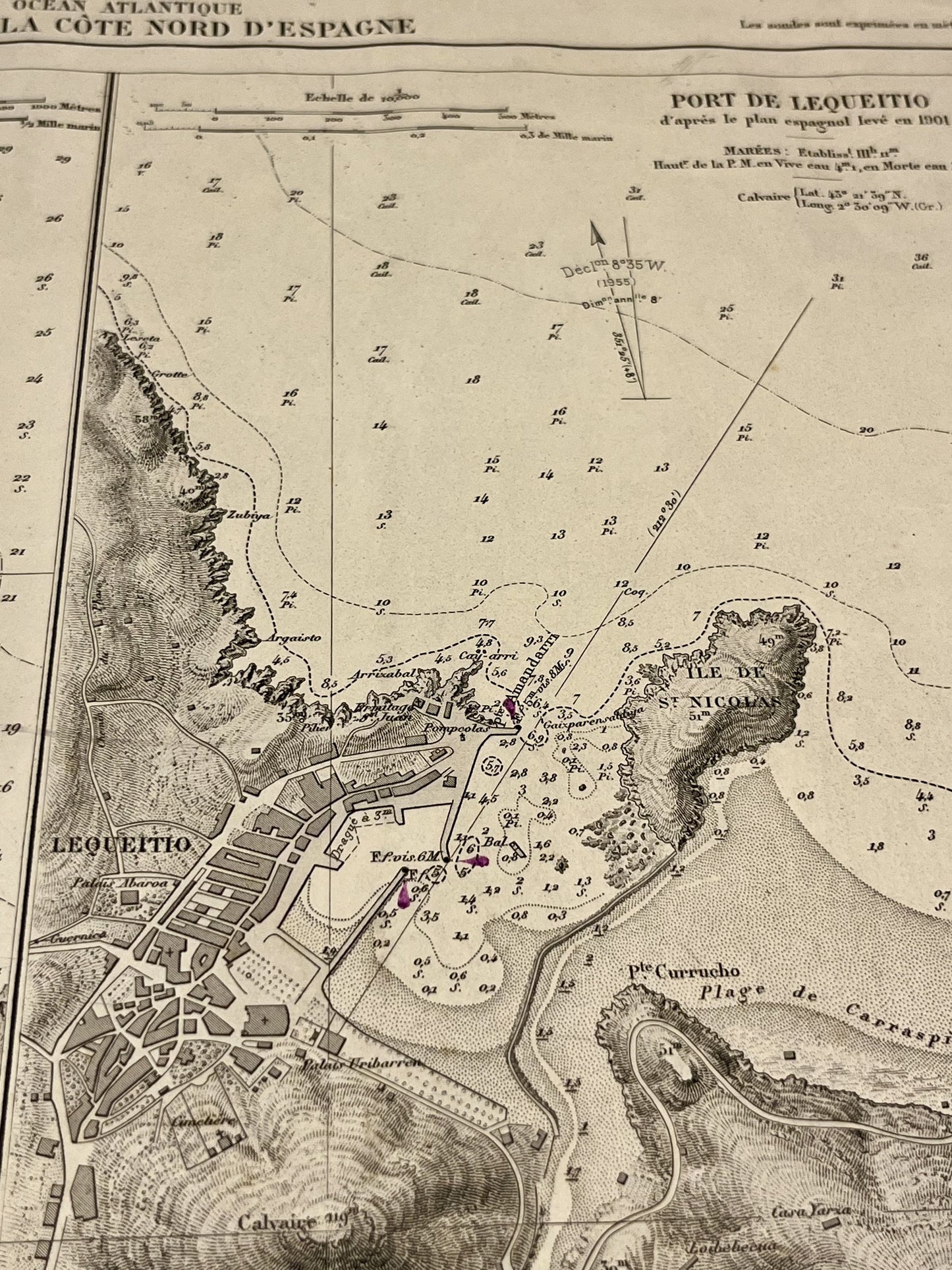 Carte ancienne Port de Lequeitio