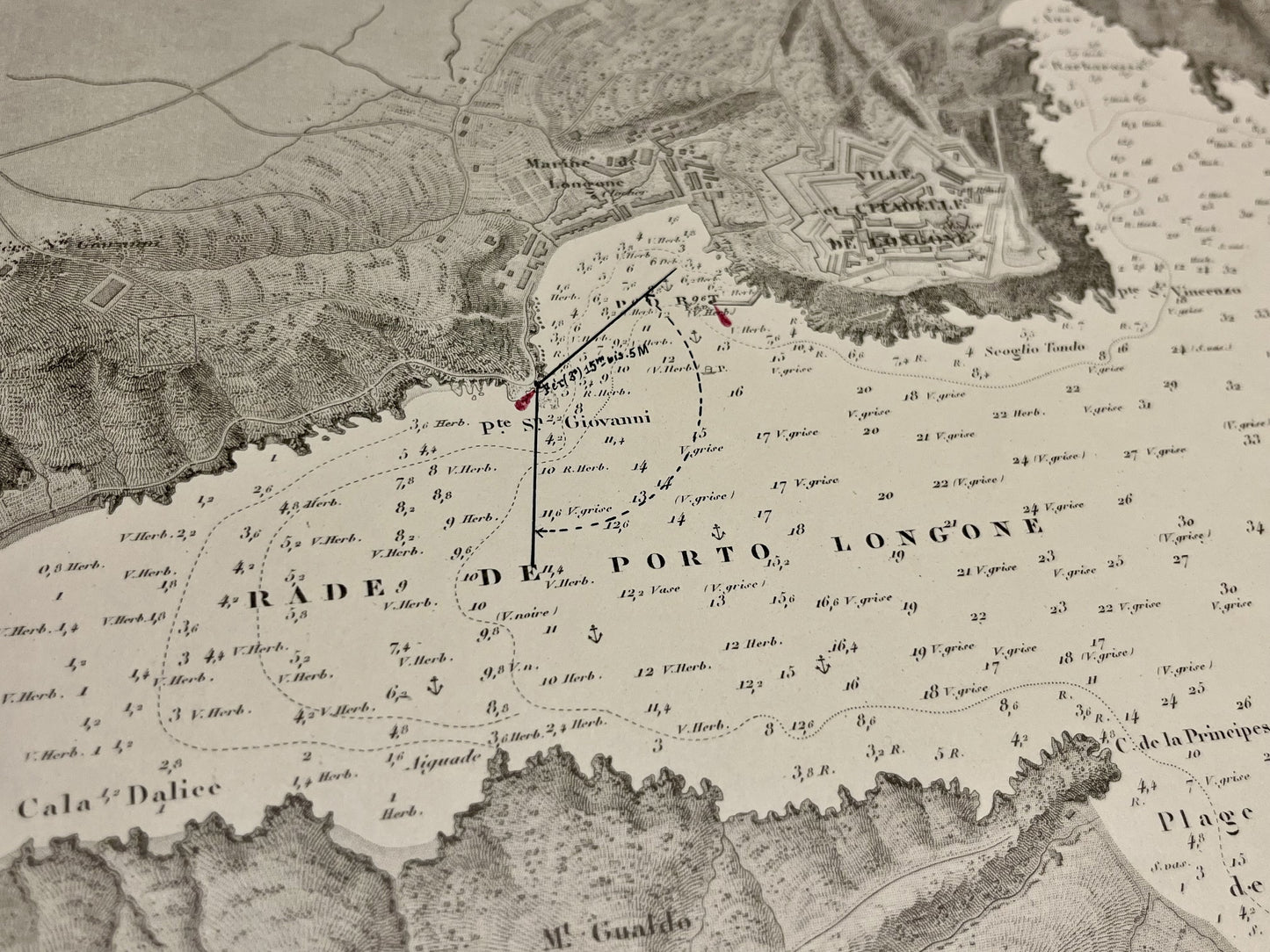 Carte ancienne Porto Azzuro Elbe