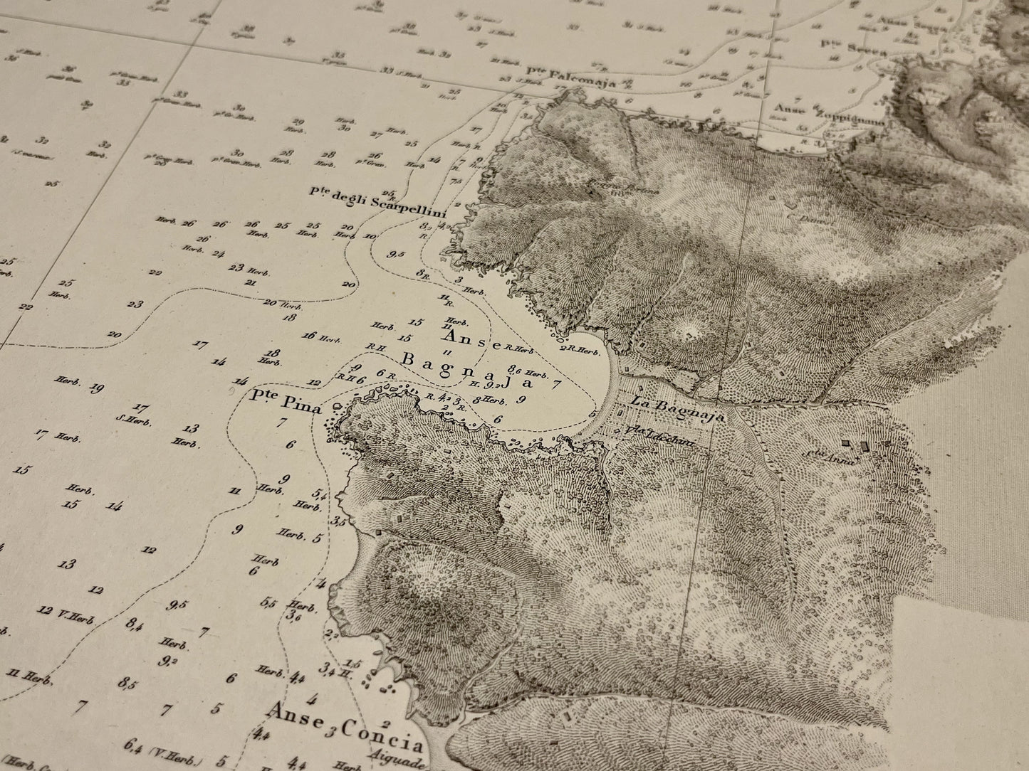 Carte ancienne Portoferraio Italie