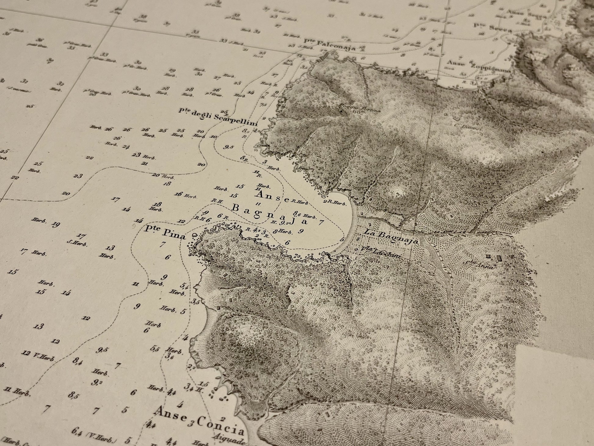 Carte ancienne Portoferraio Italie