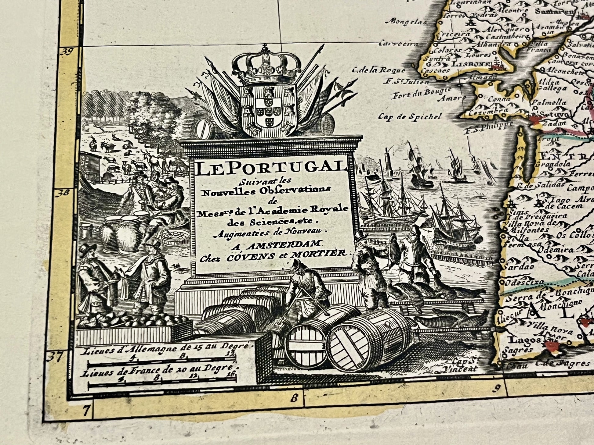 Carte ancienne Portugal par van der Aa