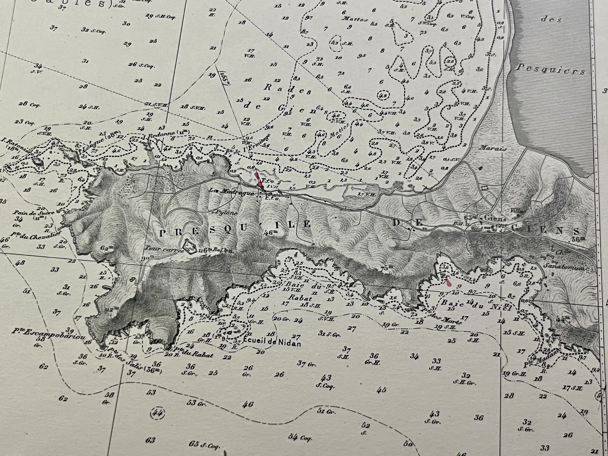 Carte ancienne Presq Ile de Giens