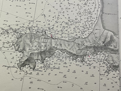 Carte ancienne Presq Ile de Giens