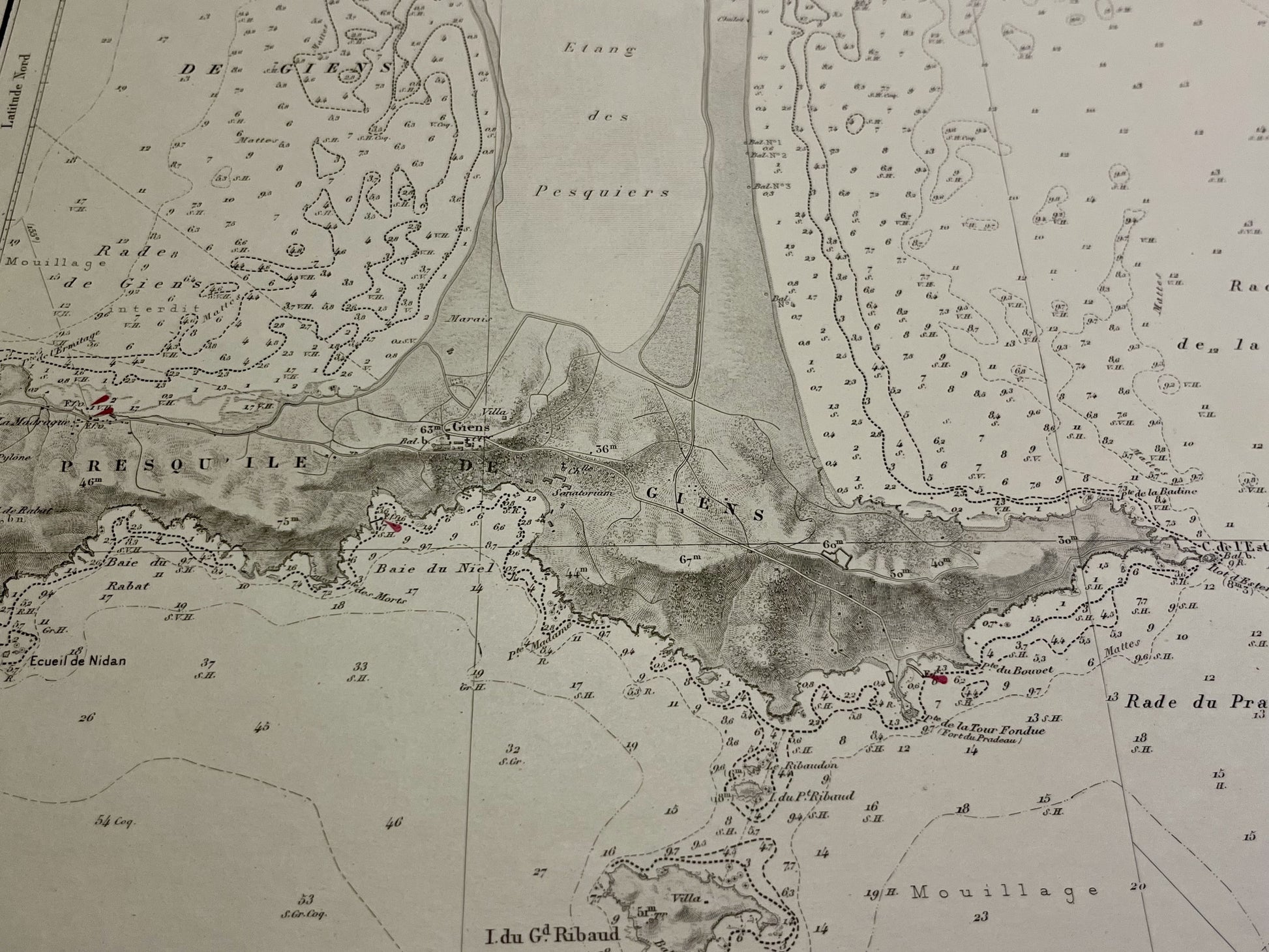 Carte ancienne Presqu ile de Giens