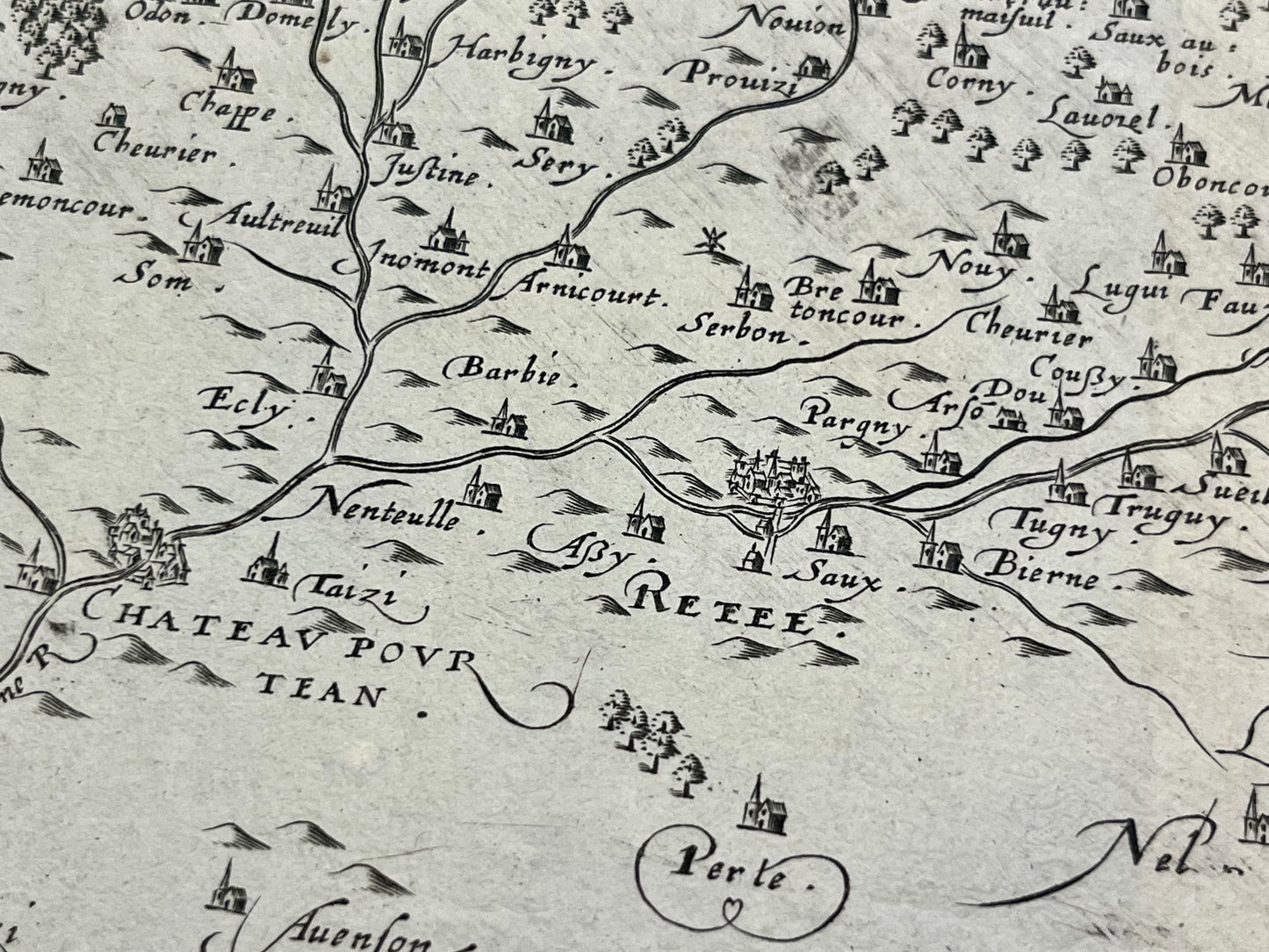 Carte ancienne Rethel geographique