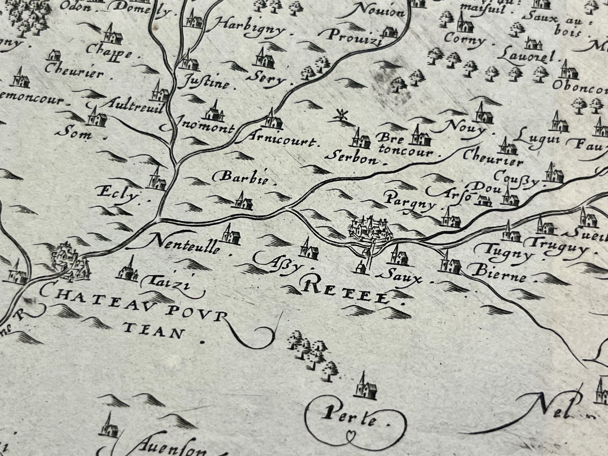 Carte ancienne Rethel geographique