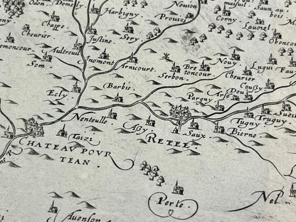 Carte ancienne Rethel geographique