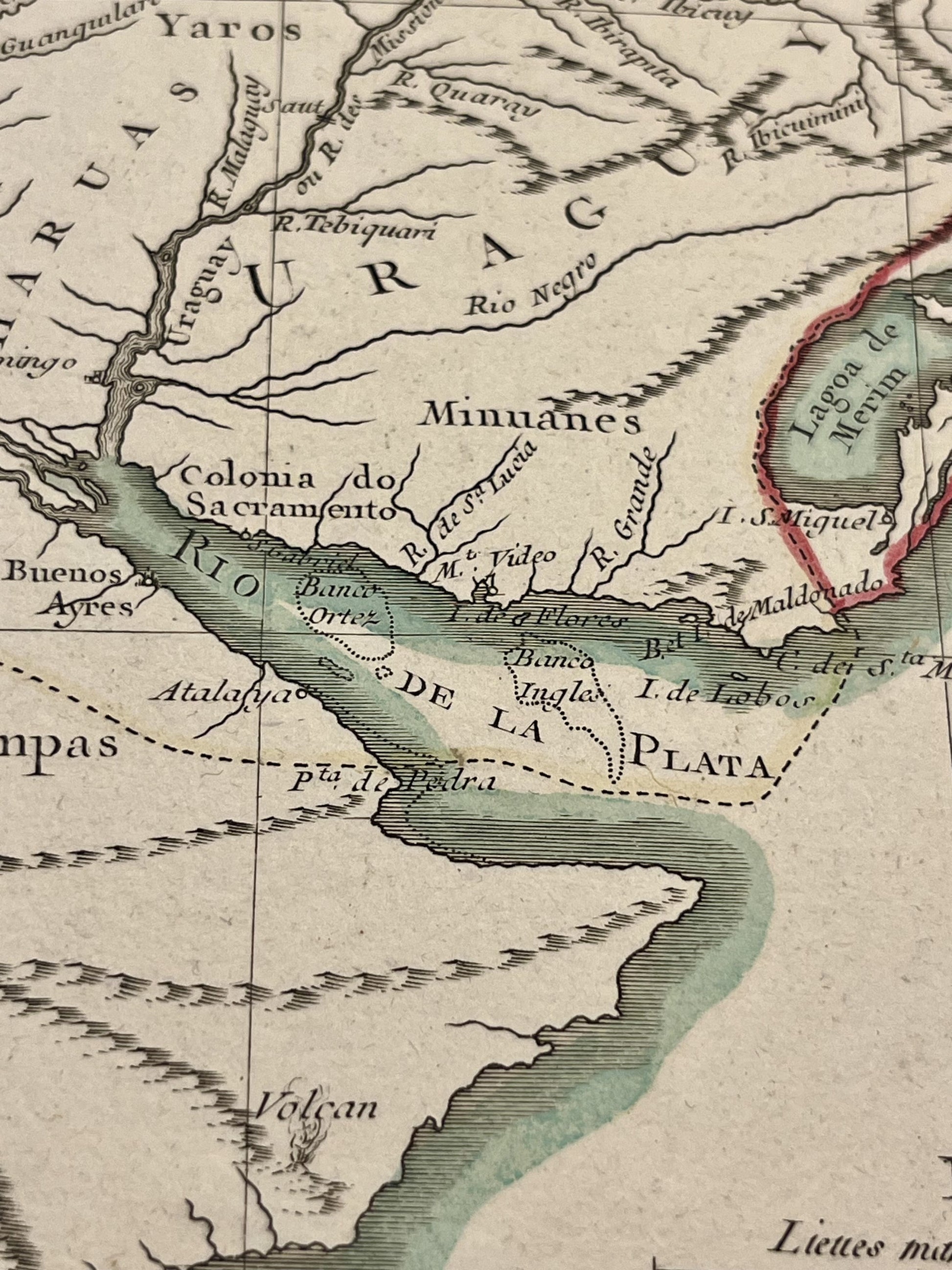 Carte ancienne Rio de la Plata embouchure