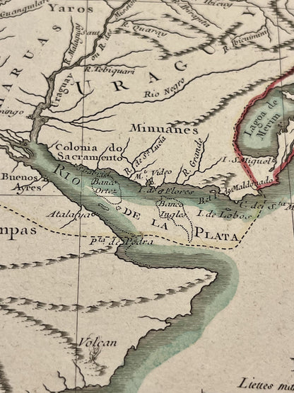 Carte ancienne Rio de la Plata embouchure