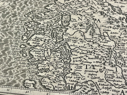 Carte ancienne Royaume Irlande par Mercator