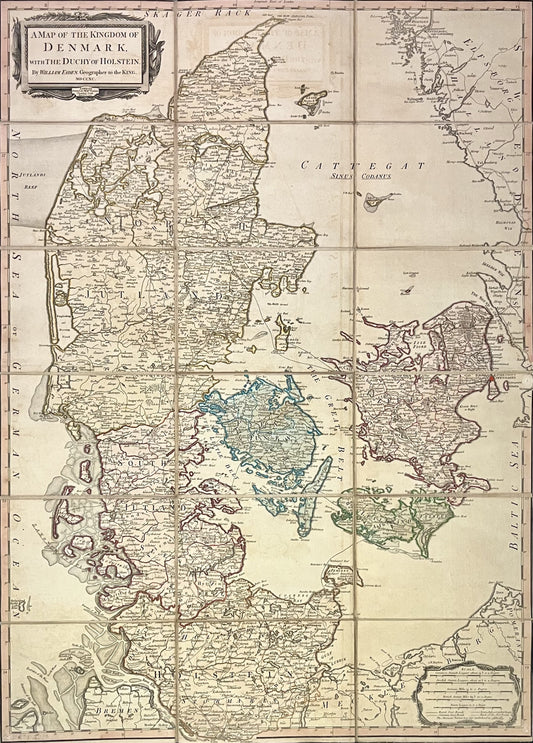 Carte ancienne Royaume du Danemark