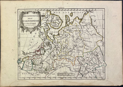 Carte ancienne Russie europeenne septentrionale
