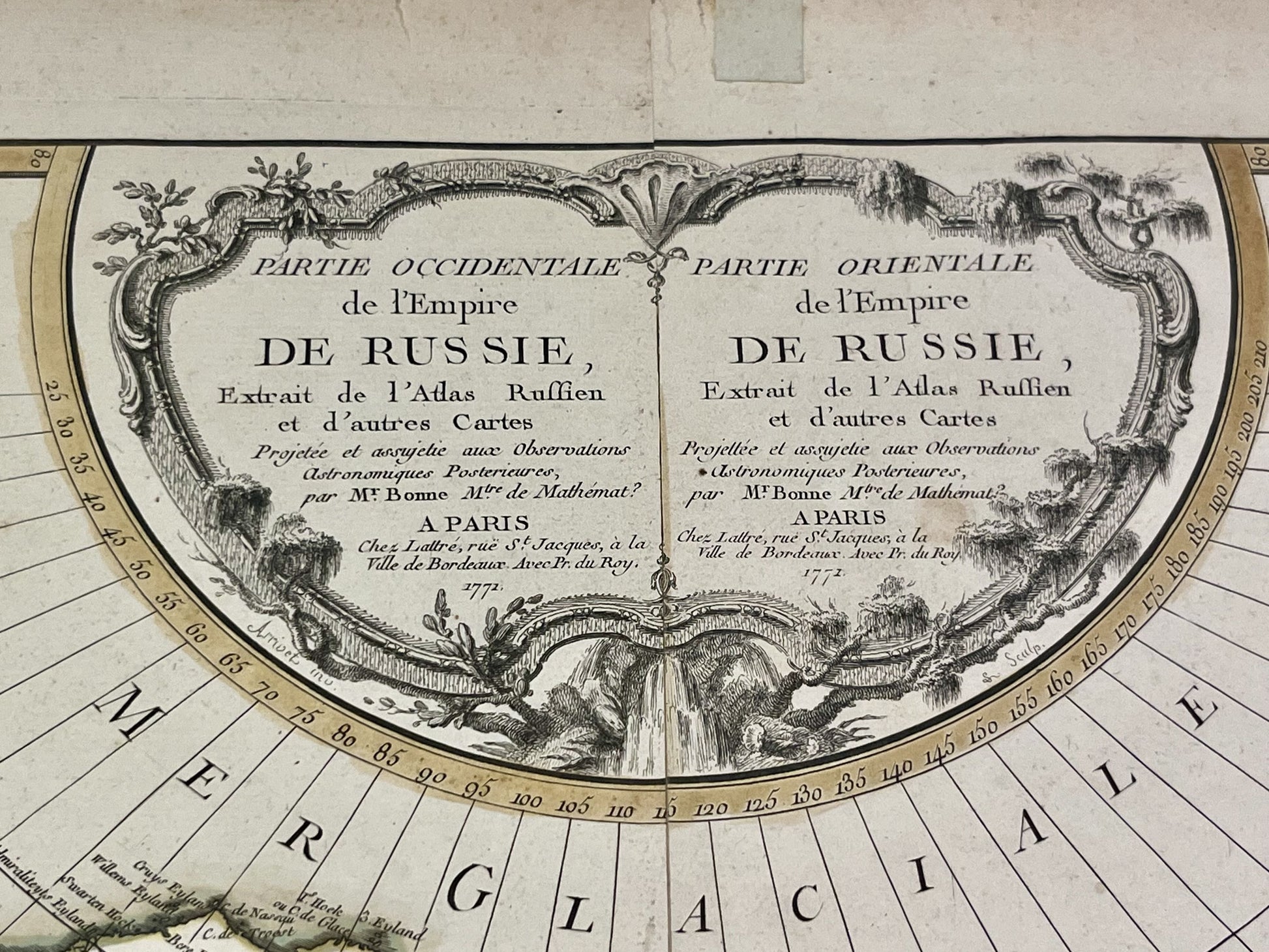 Carte ancienne Russie par Rigobert Bonne