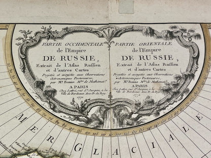 Carte ancienne Russie par Rigobert Bonne