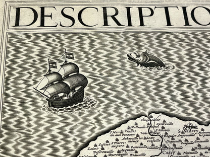 Carte ancienne Saint-Valery en Caux