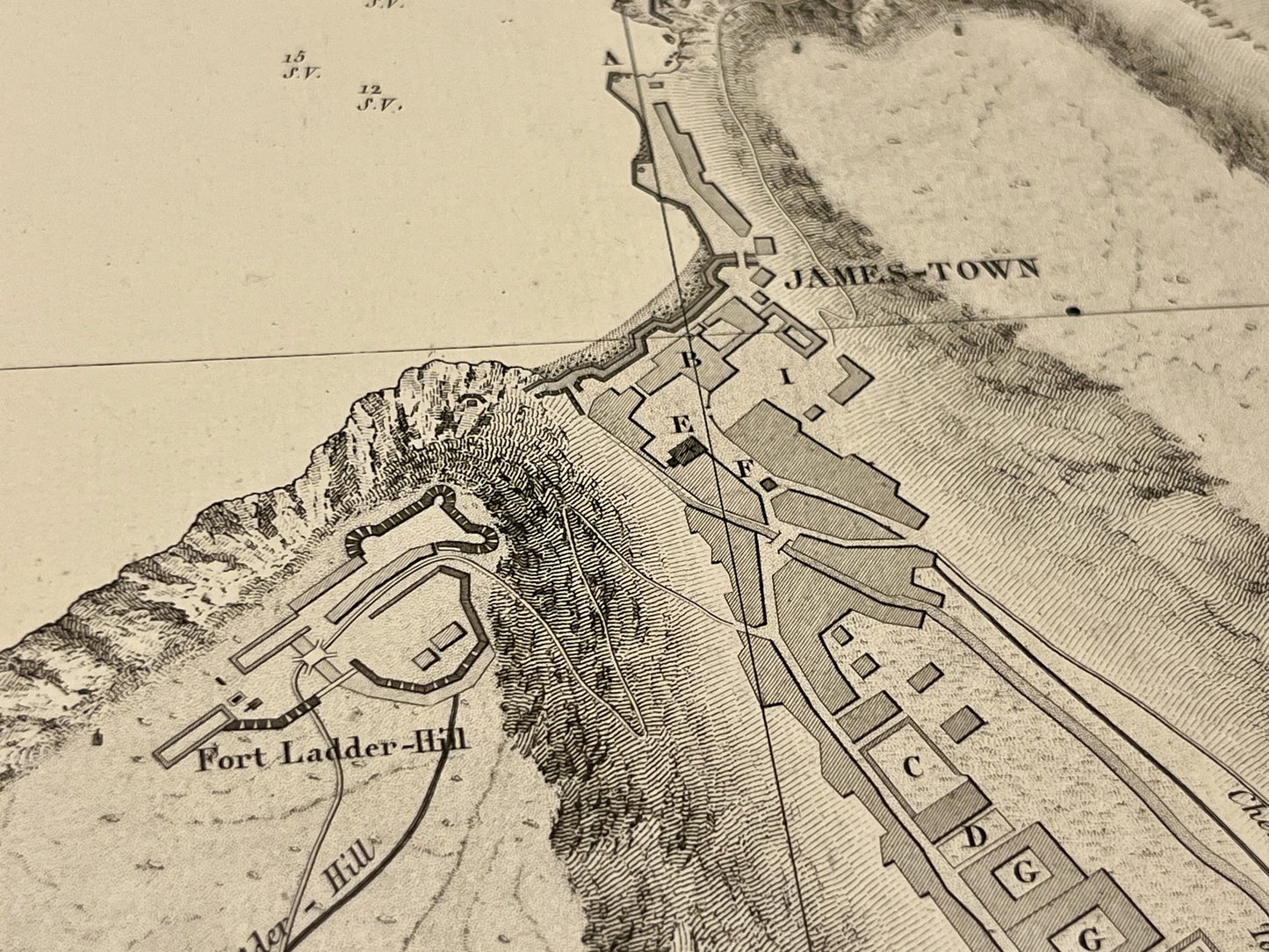 Carte ancienne Sainte-Helene Napoleon
