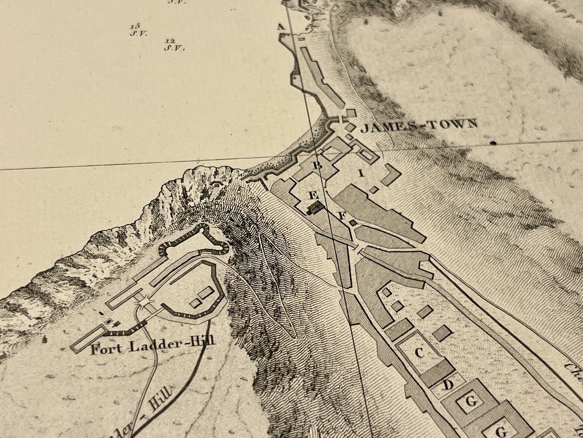 Carte ancienne Sainte-Helene Napoleon