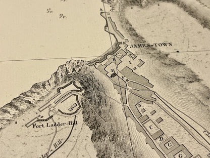 Carte ancienne Sainte-Helene Napoleon