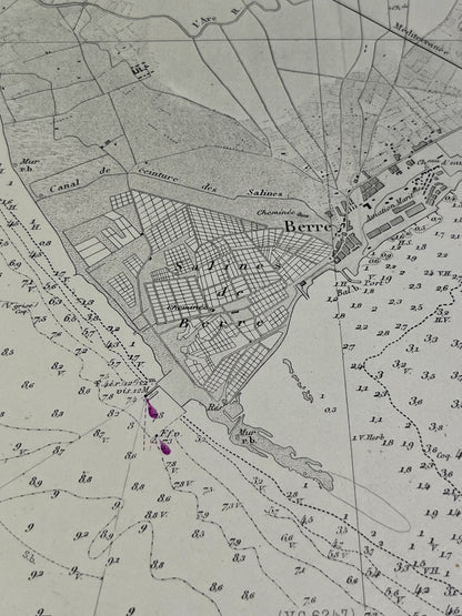 Carte ancienne Salines de Berre