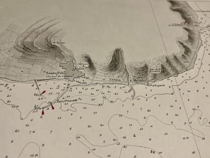 Carte ancienne Santa Pola Espagne