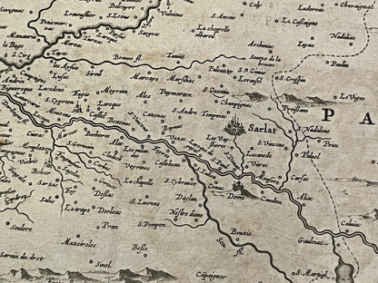 Carte ancienne Sarlat Dordogne