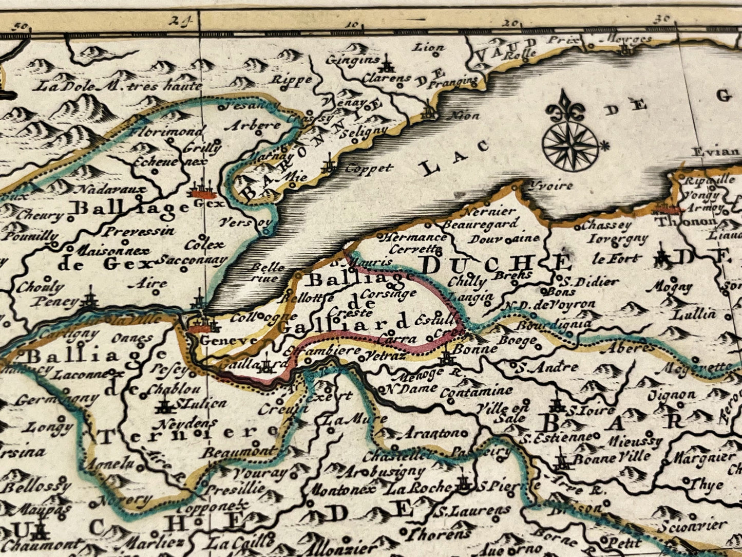 Carte ancienne Savoie geneve