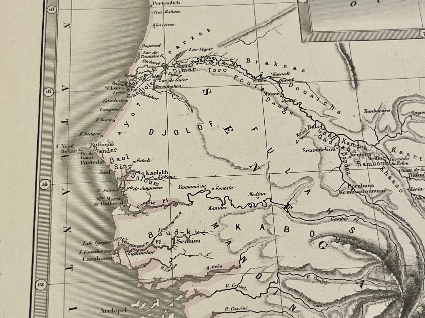 Carte ancienne Senegal