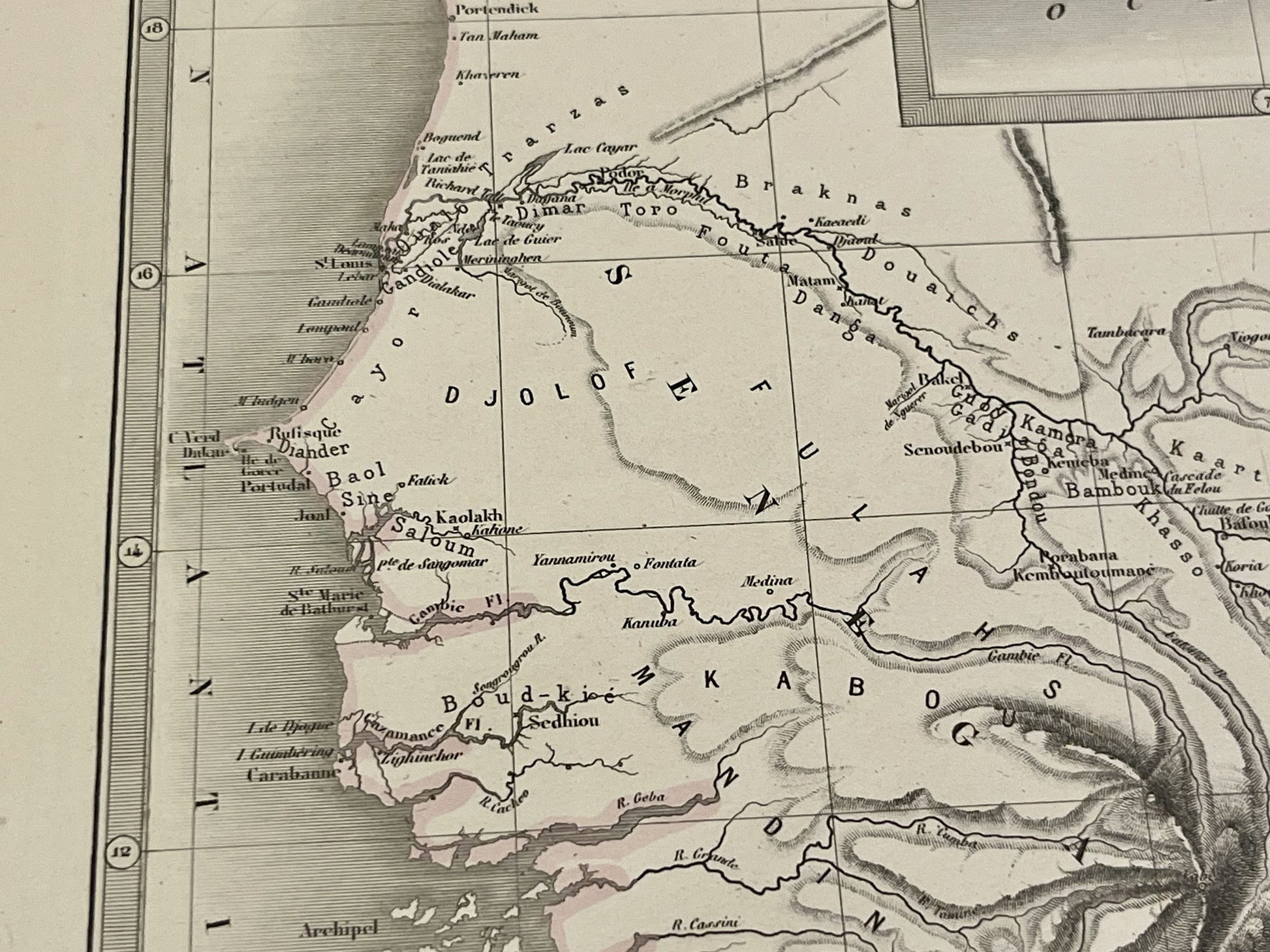 Carte ancienne Senegal