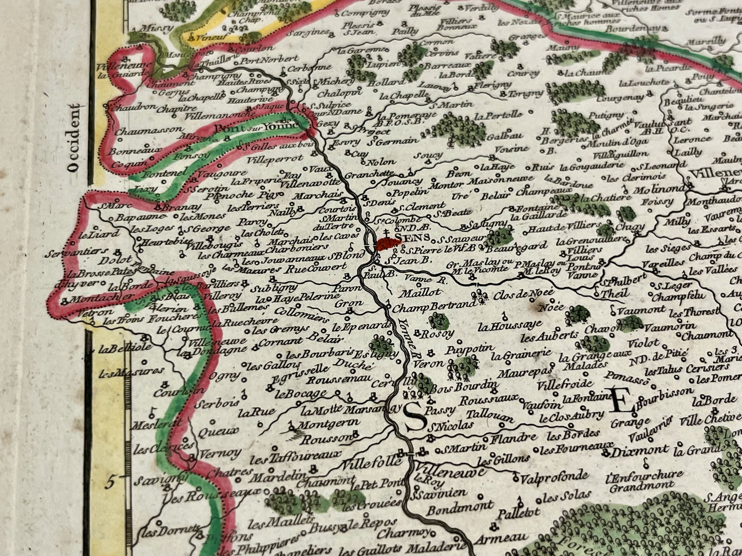 Carte ancienne Senonois Champagne