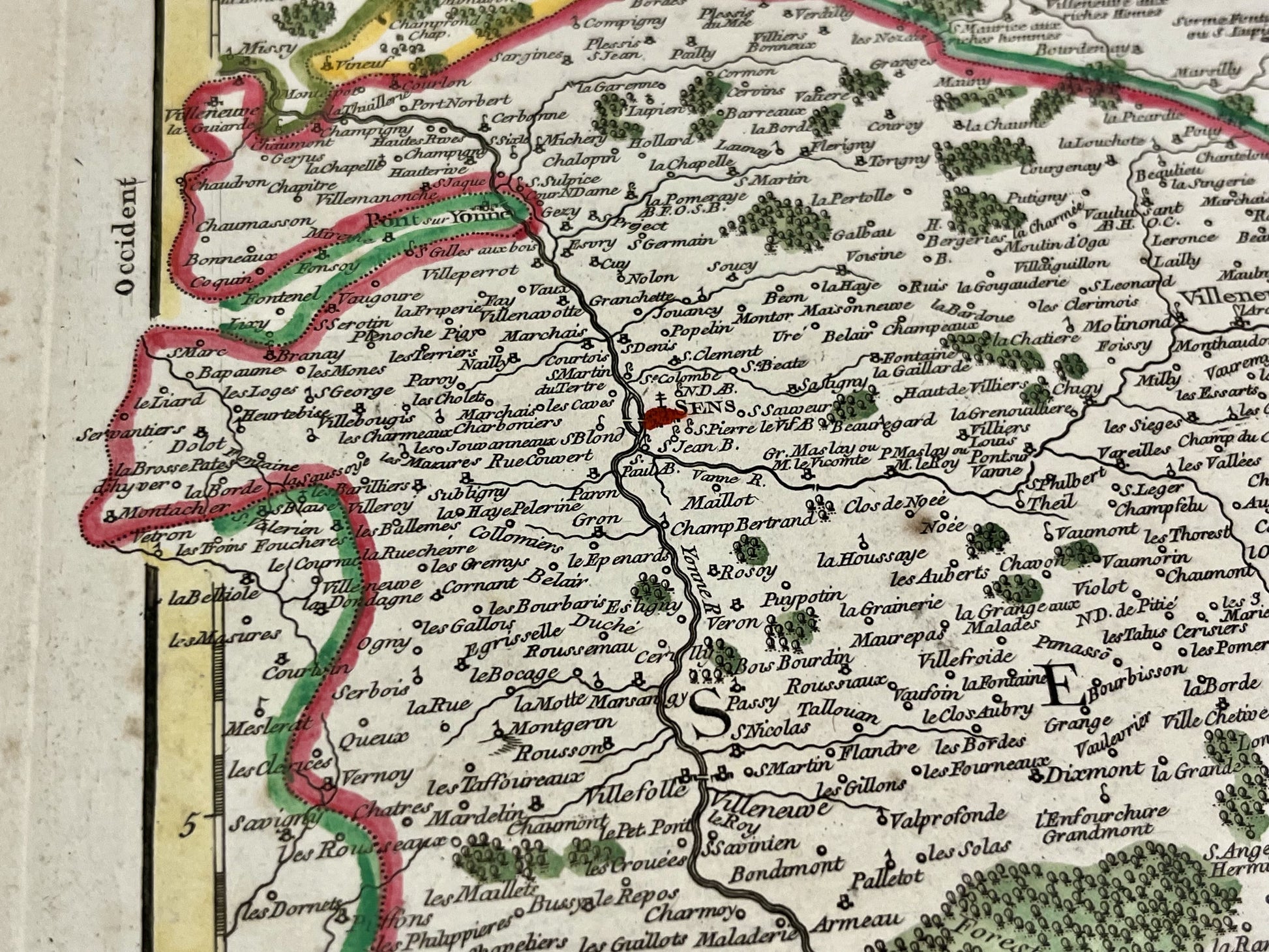 Carte ancienne Senonois Champagne