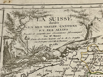 Carte ancienne Suisse par Rigobert Bonne