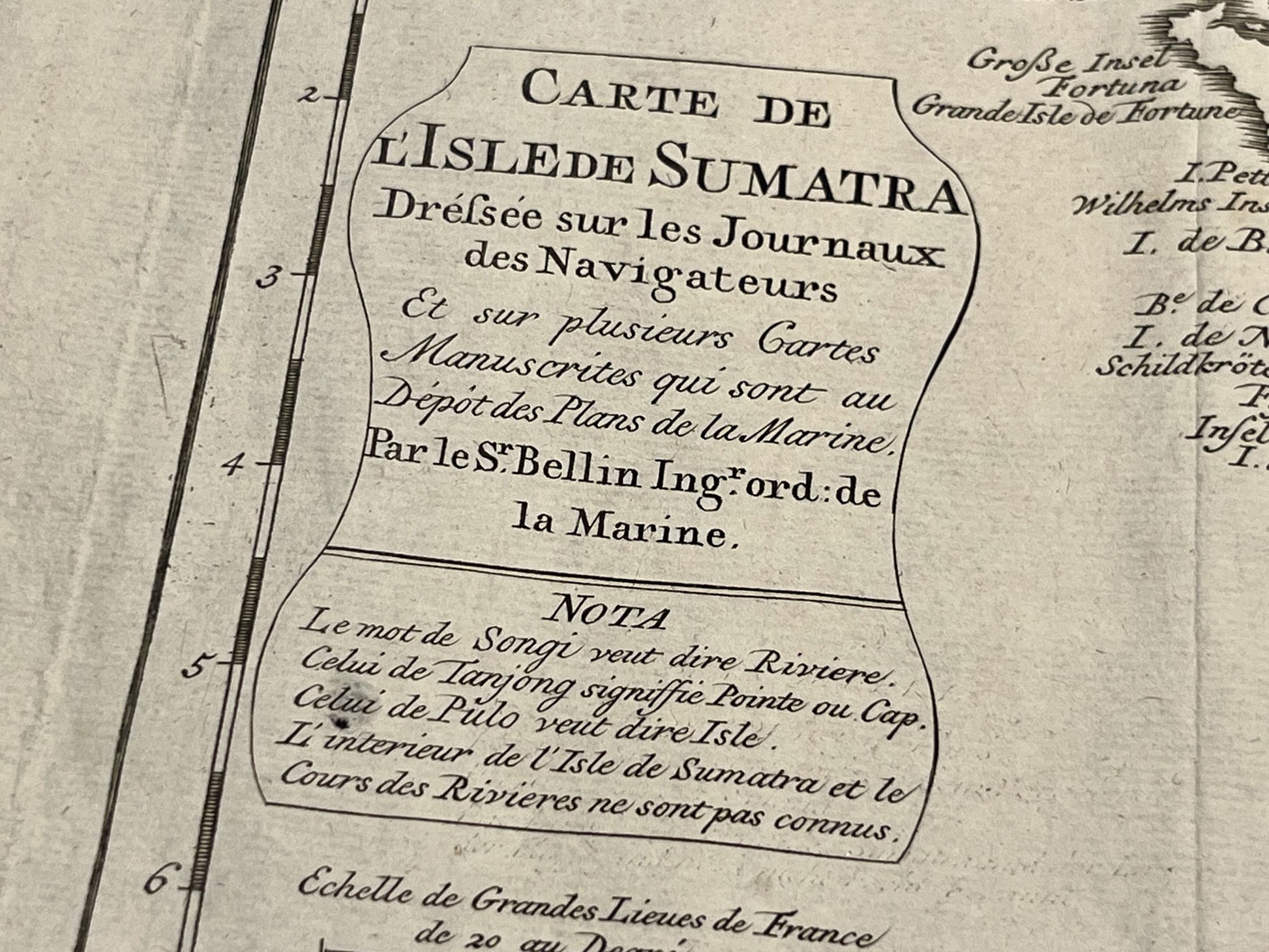 Carte ancienne Sumatra par Bellin