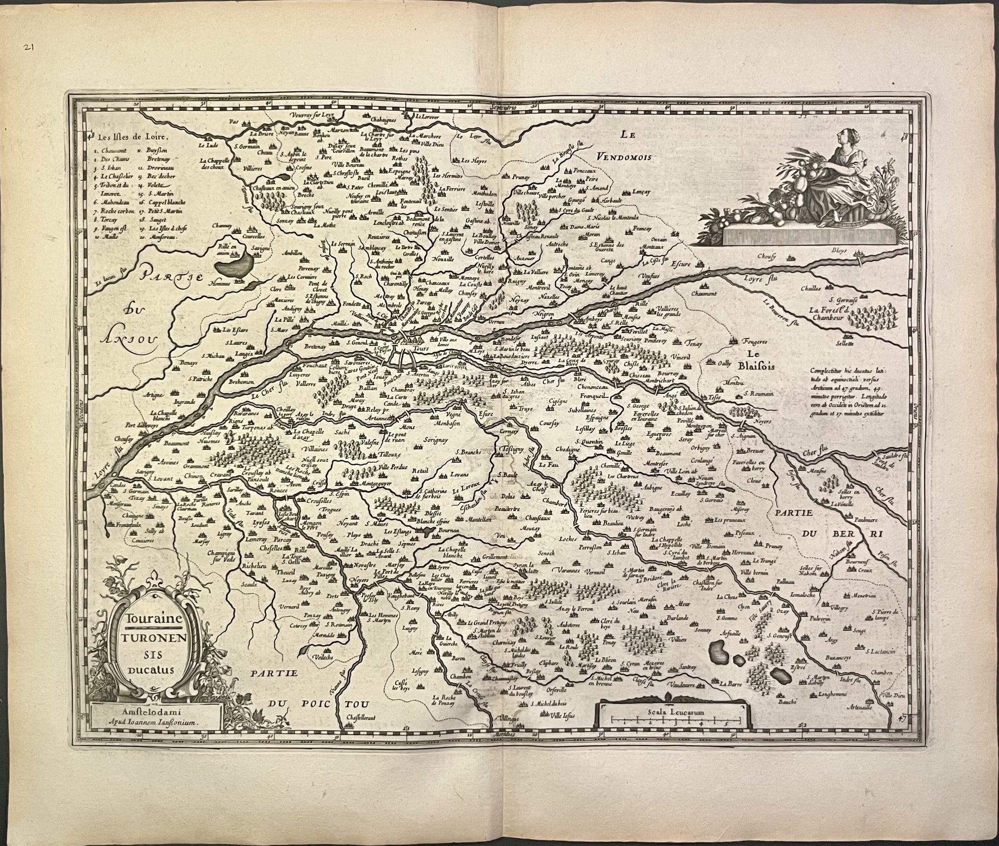 Carte ancienne Touraine