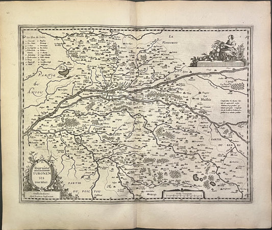 Carte ancienne Touraine