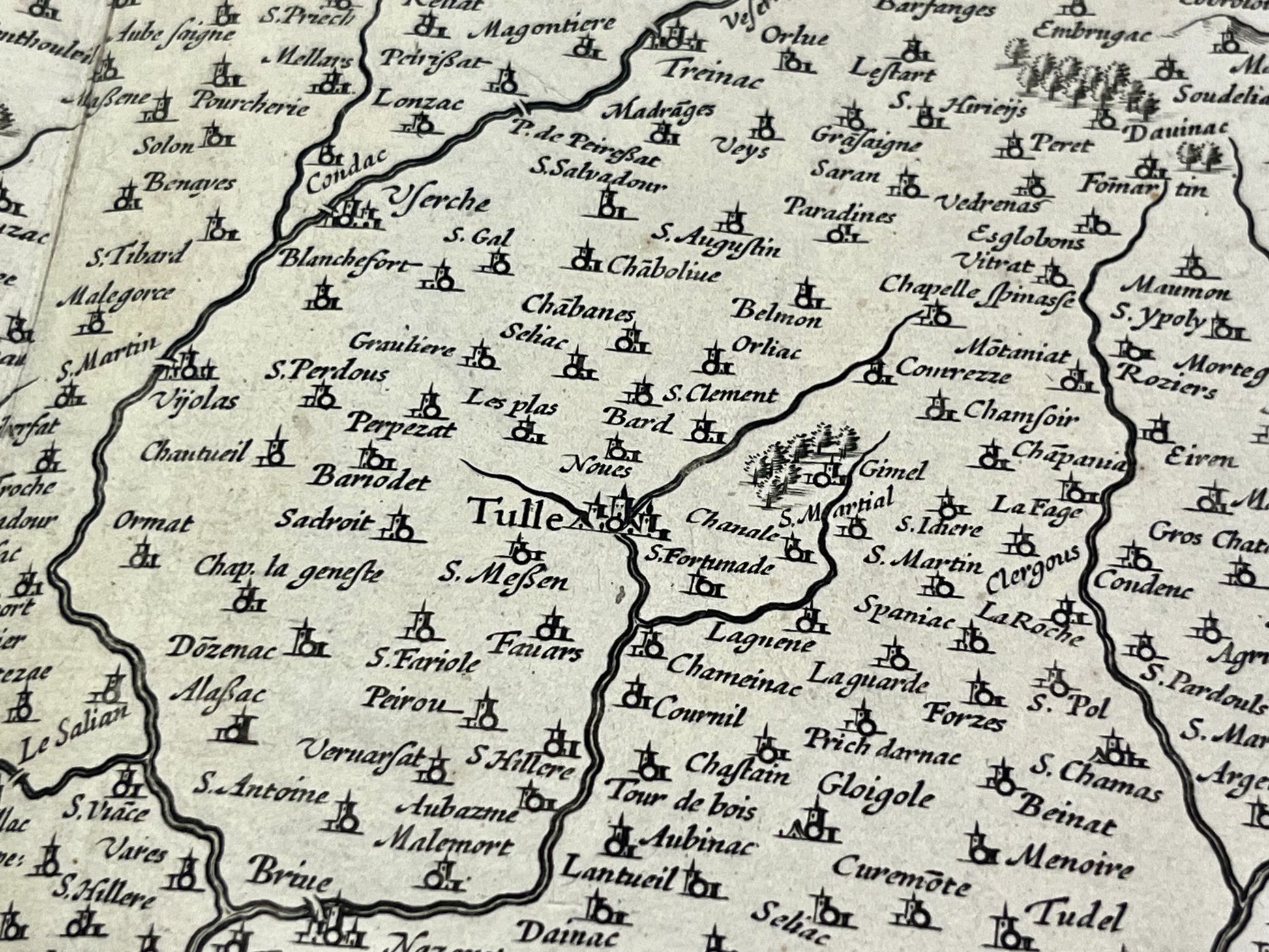 Carte ancienne Tulle Limousin