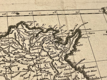 Carte ancienne Tunisie Empire Romain