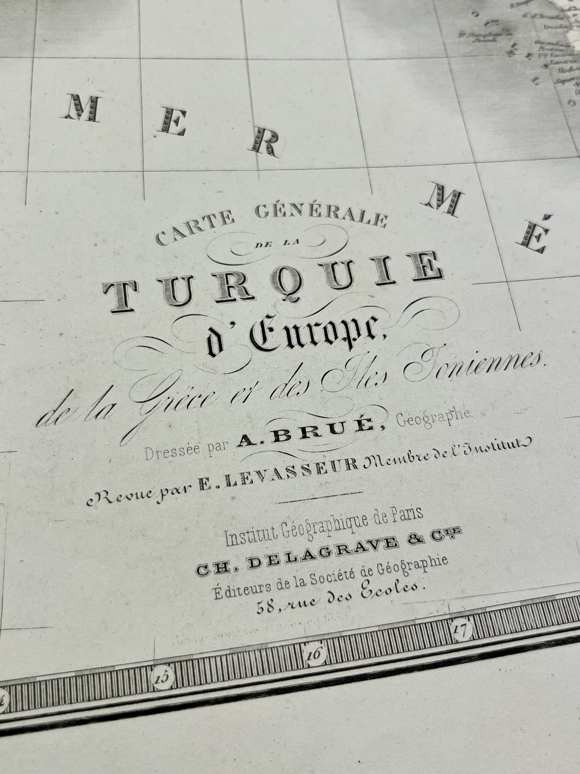 Carte ancienne Turquie Europe par Brue