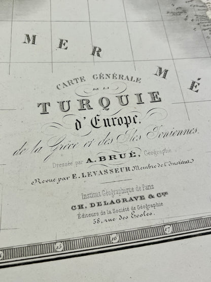 Carte ancienne Turquie Europe par Brue